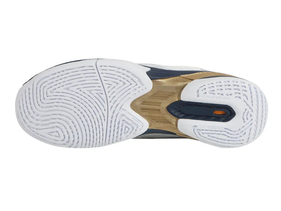 Victor A970TD AX Badminton Shoes (White & Gold)